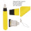 LED Needle Threader with Battery Compact Plastic Design for Sewing Yellow 5