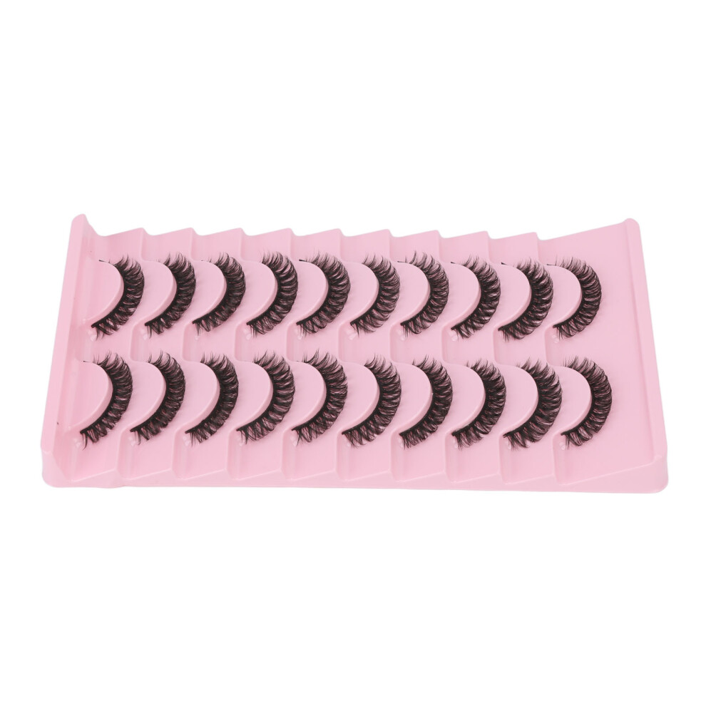 10 Pairs DD Curl False Eyelashes Multipack Soft Lightweight Fiber Makeup