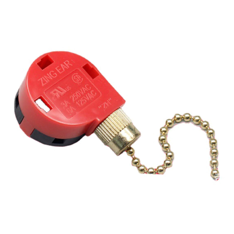 Universal 4 Wire Ceiling Fan Pull Chain Switch, Reliable 3 Speed Adjustable Control 9169991216911