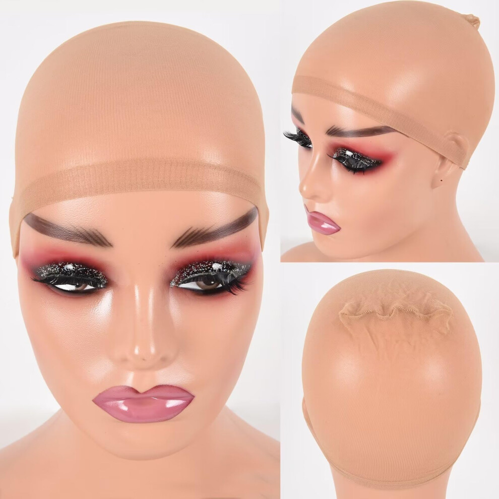 2 Pcs Transparent HD Wig Cap for Women, Breathable Nylon Lace Front with Invisible Natural Finish