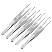 7 Inch Stainless Steel Tweezers with Precision Serrated Tip for Gardening and Aquarium Plants