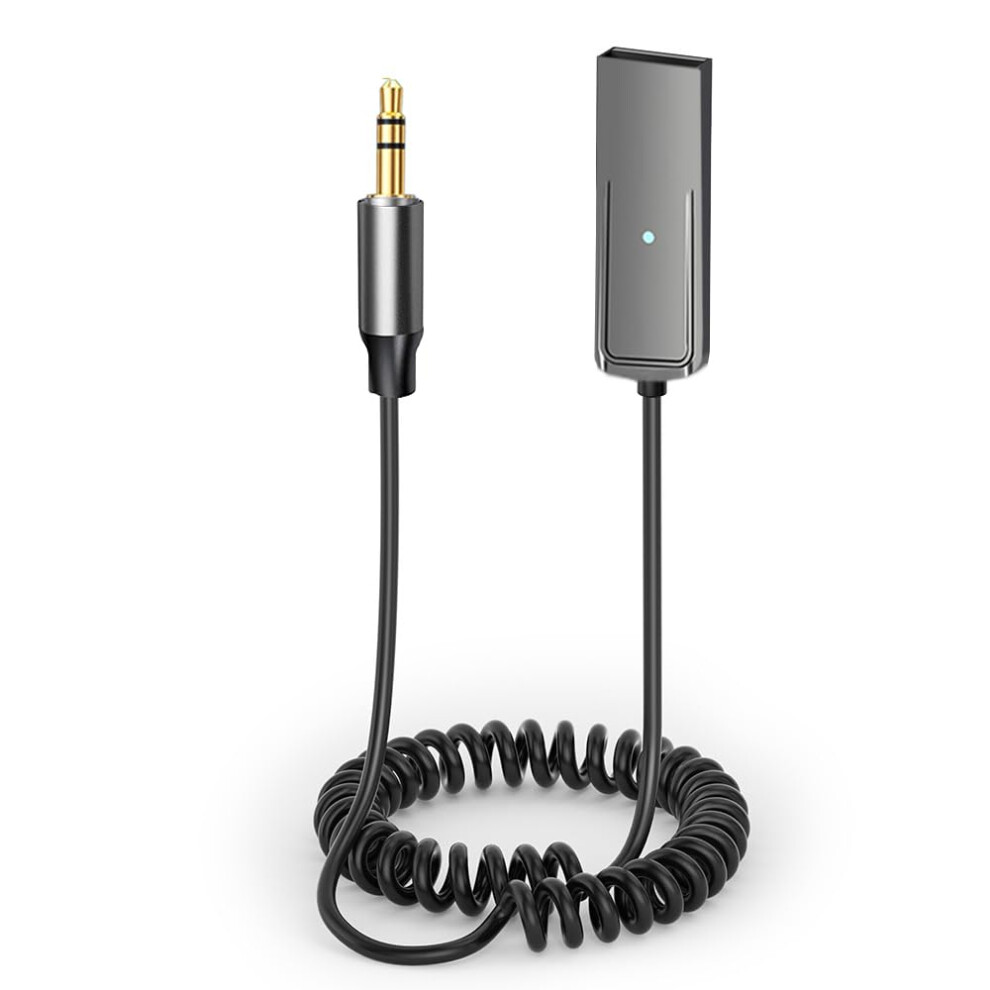 Bluetooth 5.3 Aux Adapter For Car Usb Audio Receiver With Mic Hands Calling Noise Reduction 9771547196075
