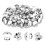 60PCS Locking Pin Back Metal Pin Backing, Locking Pin Keeper Clasp for Brooch Enamel Lapel 1