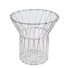 Multifunctional Folding Stainless Steel Variety Fruit Basket Gadget Hollow Fruit Basket Storage Basket