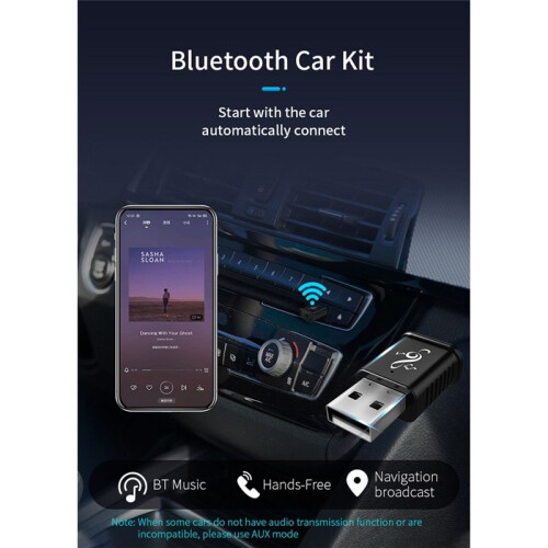 USB Wireless Audio Adapter 5.0 Audio Receiver Stereo System USB 5.0 USB Audio Adapter Wireless Receiver 2