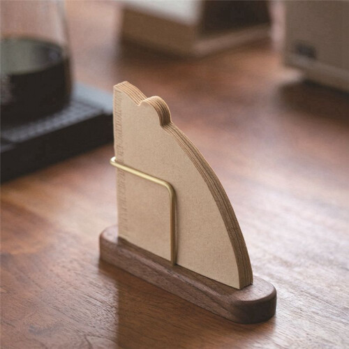 Solid Wood Coffee Filter Paper Storage Box Wooden Dustproof Bracket Universal Filter Paper Box Storage Rack