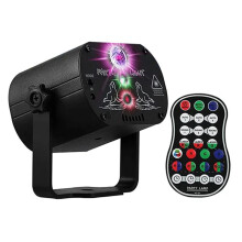 7Color LED DJ Disco Laser Sound Strobe Stage Light Proiettore USB Ricaricabile per Decorazioni Natalizie Halloween A