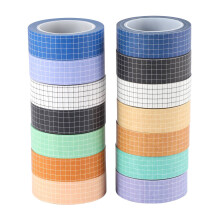 Washi Tape Set, Gitter Washi Masking Dekorative BäNder 33 Fuß Pro Rolle für DIY Dekor Scrapbooking Tape (14 Rollen)
