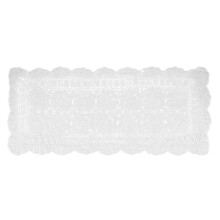 Mesa de Centro de Mesa de Centro Retangular Branca CôModa de Crochê Feito à MãO de AlgodãO