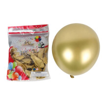 50Szt 10-Calowe Metalowe Balony Lateksowe Grube Chromowane BłYszcząCe Metalowe PerłOwe Balony Globos na Dekoracje śWiąTeczne - ZłOto