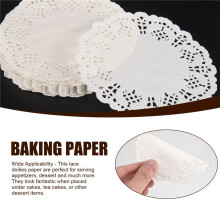 Napperons en Dentelle Papier 100 PièCes SéRies, Napperons Ronds DéCoratifs de 4,5 Pouces, Doublures pour Gâteau, Desserts Cuits au Four