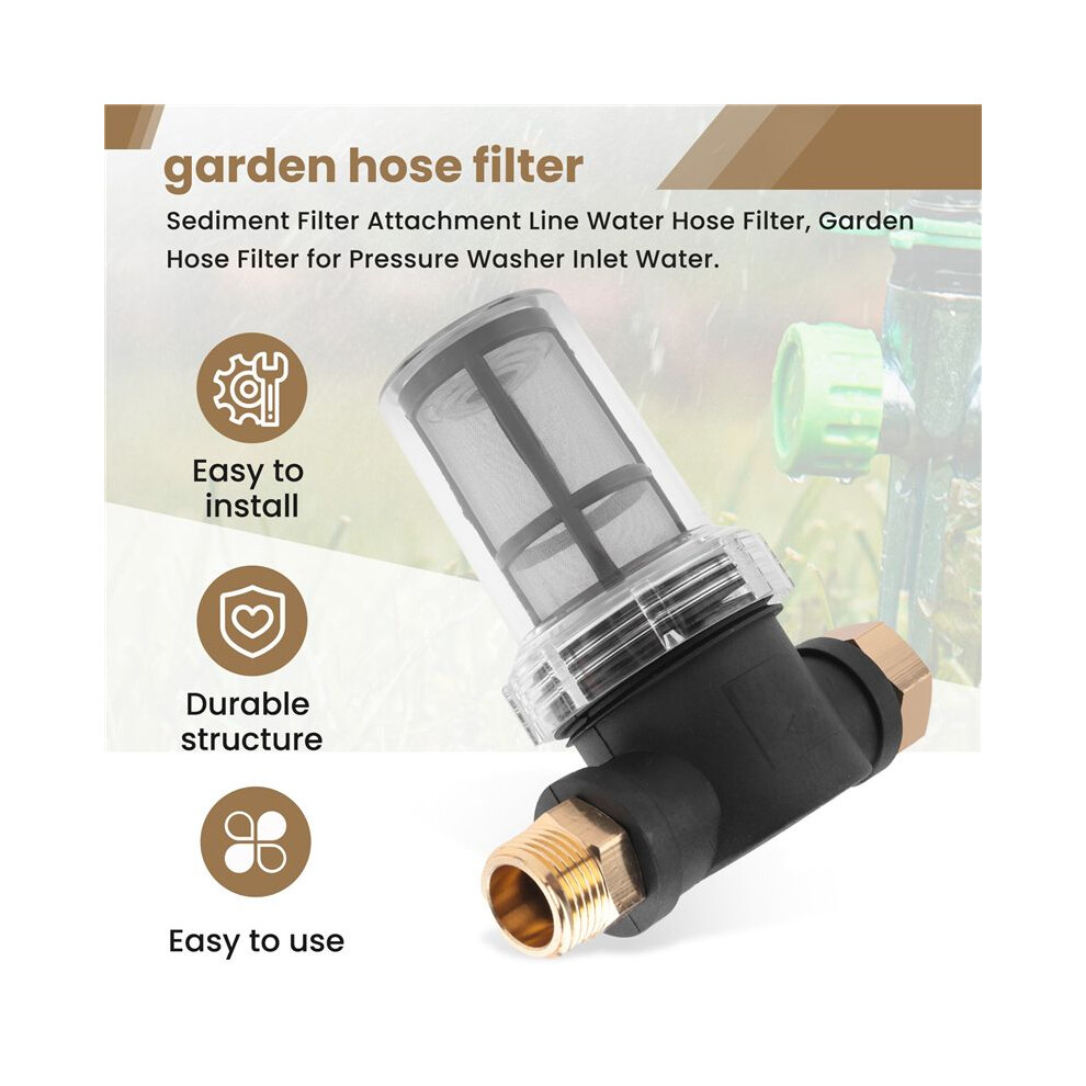 Sediment Filter Attachment Water Hose Filter, Garden Hose Filter For Pressure Washer Inlet Water 4712099702869