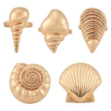 KüSten Thema Muscheln Metall Servietten Ringe für Hochzeiten EmpfäNge, Dinner Partys, Familien Treffen, Tisch Bedarf