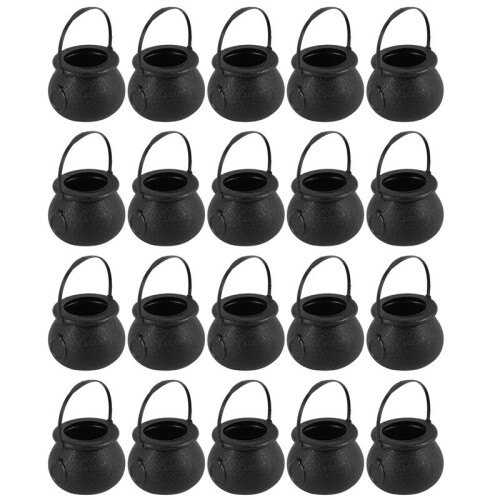 20 Pcs  Candy Kettles Witch Skeleton Cauldron Holder Pot with Handle for Halloween Easter St Patrick'S Day Party