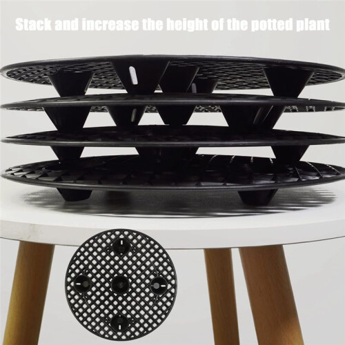 5PCS Heavy Planter Holder Potted Plant Stand, Diameter 12inch Root Controller Chassis Drainage and Ventilation