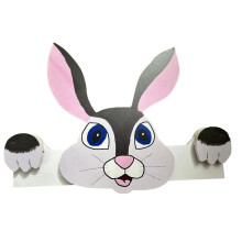 Rabbit Animal Fence Peeking Yard Art Decoration Outdoor Fence Decoration