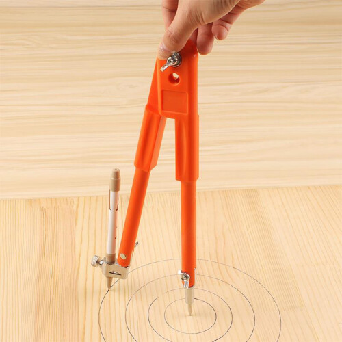 1Pc Carpenter Precision Pencil Compasses Large Diameter Adjustable Dividers Woodworking Compass Max Radius 75cm 2