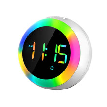 RéVeil pour Enfants, Double RéGlage de L'Alarme, Veilleuse à Luminosité RéGlable, Activation Vocale, RéVeil, pour Enfants
