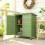 Outsunny Outsunny Garden Storage Shed Solid Wood Garage Organisation w/ Doors, Green 2