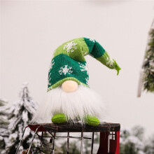 Gnome Kerstpop met Verlichting Rudolph Doll Lichtgevende Dwergornamenten voor Thuis Kerst Nieuwjaarscadeaus-Grijs