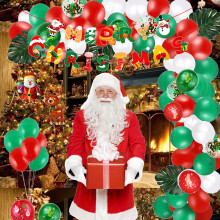 107Pcs Christmas Merry Christmas Balloon Set Holiday Theme Background Decoration Balloon Christmas Party
