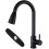 Matte Black Kitchen Faucet with Pull Down Sprayer, Single Handle Stainless Steel, Easy Install Ref: 3485 2