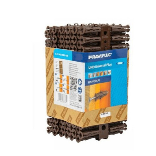 (7 x 30mm, Brown) Rawlplug Universal Plug (Pack Of 288)