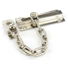 (80 x 35mm, Nickel) Securit Steel Door Chain