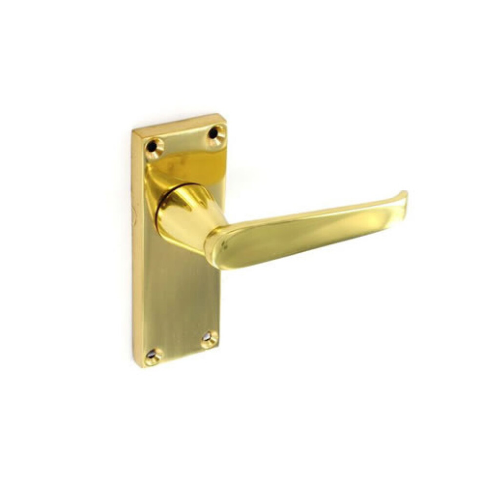 - Securit Victorian Latch Furn Door Handles (Pair) Br (One Size) - Image 2