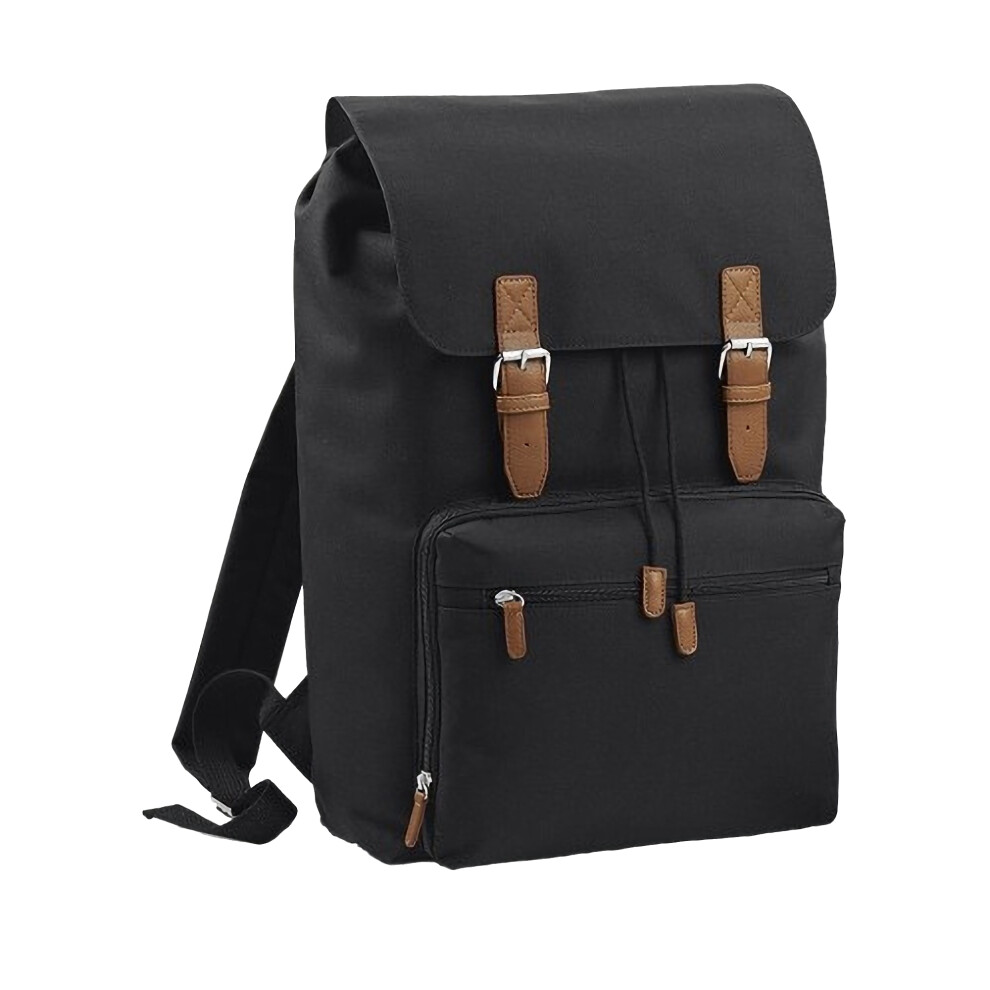 Bagbase (One Size, Black) Heritage Laptop Backpack Bag (Up To 17Inch Laptop)