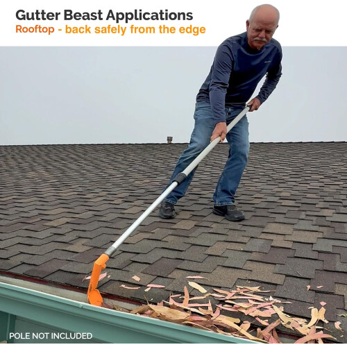 Gutter Cleaning Tool from Ground and Roof with Dual Modes Lightweight Durable Design 2