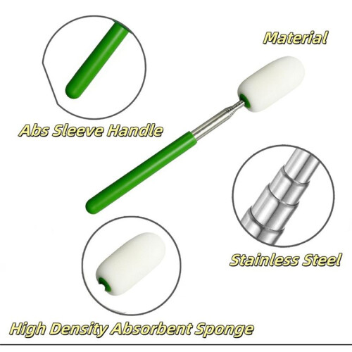 2Pieces Telescoping Sponge  Stick Pottery Sculpture Sponge Holder Ceramic Throwing Stick Pottery Trimming Tools 2