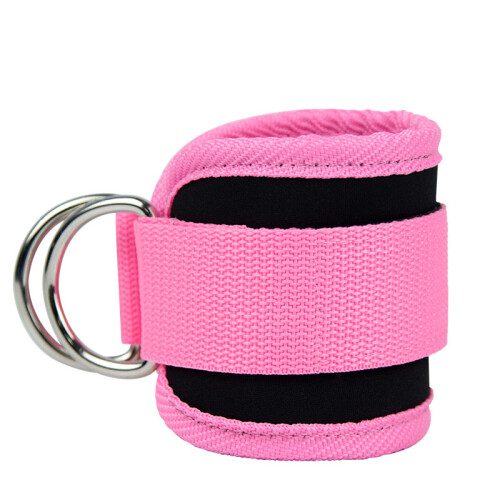 Double D-Ring Ankle Strap for Cable Machines Pink