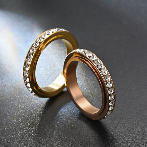 Drehbarer Anti-Stress-Ring PinkGold 2