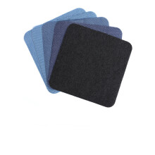 Reparaturflicken zum Aufbügeln Jeansstoff 5er-Pack DenimBlue 12.5x12.5 cm