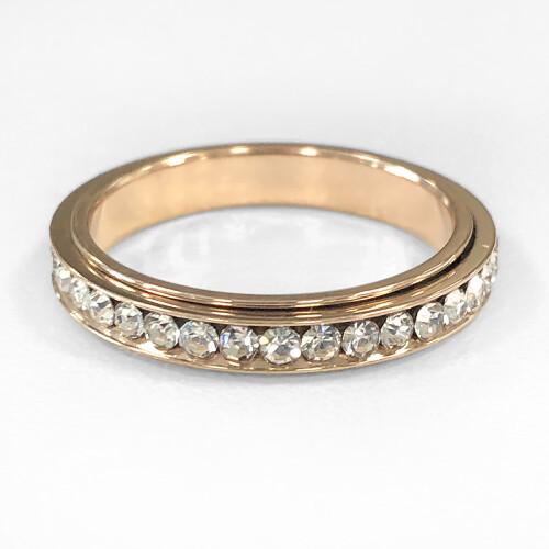 Drehbarer Anti-Stress-Ring PinkGold 1
