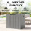 Outsunny Outsunny 93L Plastic Garden Storage Box, Storage Container w/ Handles Khaki 7