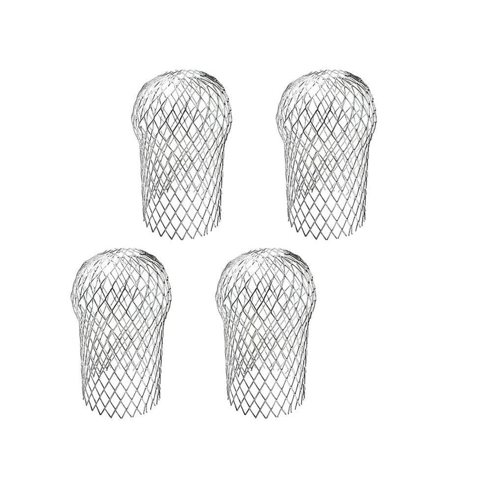 4 Pcs Gutter Downspout Guards 3.5 Inch Aluminum Leaf Filter Strainer Expandable Gutter Downspout Protector 6031444400693