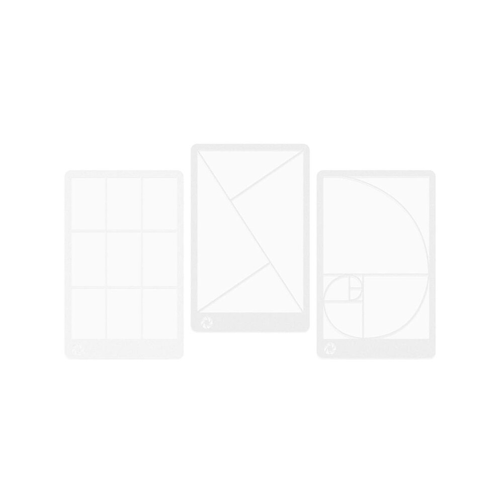 3 Pieces Of Viewfinders Fibonacci Composition View Finder Ratio Photo Viewing Positioning Ruler Viewer Golden 4712358113634