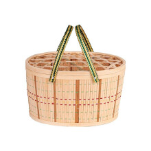 Panier de Rangement Non Pliable pour Œufs et Autres Paniers Tissés en Bambou
