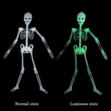 (90cm/35.4in) Scary Prop Halloween Luminous Hanging Human Skeleton Outdoor Party Decoration