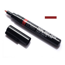 (Dark Red)16 Colors Nail Art Pen Painting Design Tool Drawing Uv Gel Polish Manicure Il