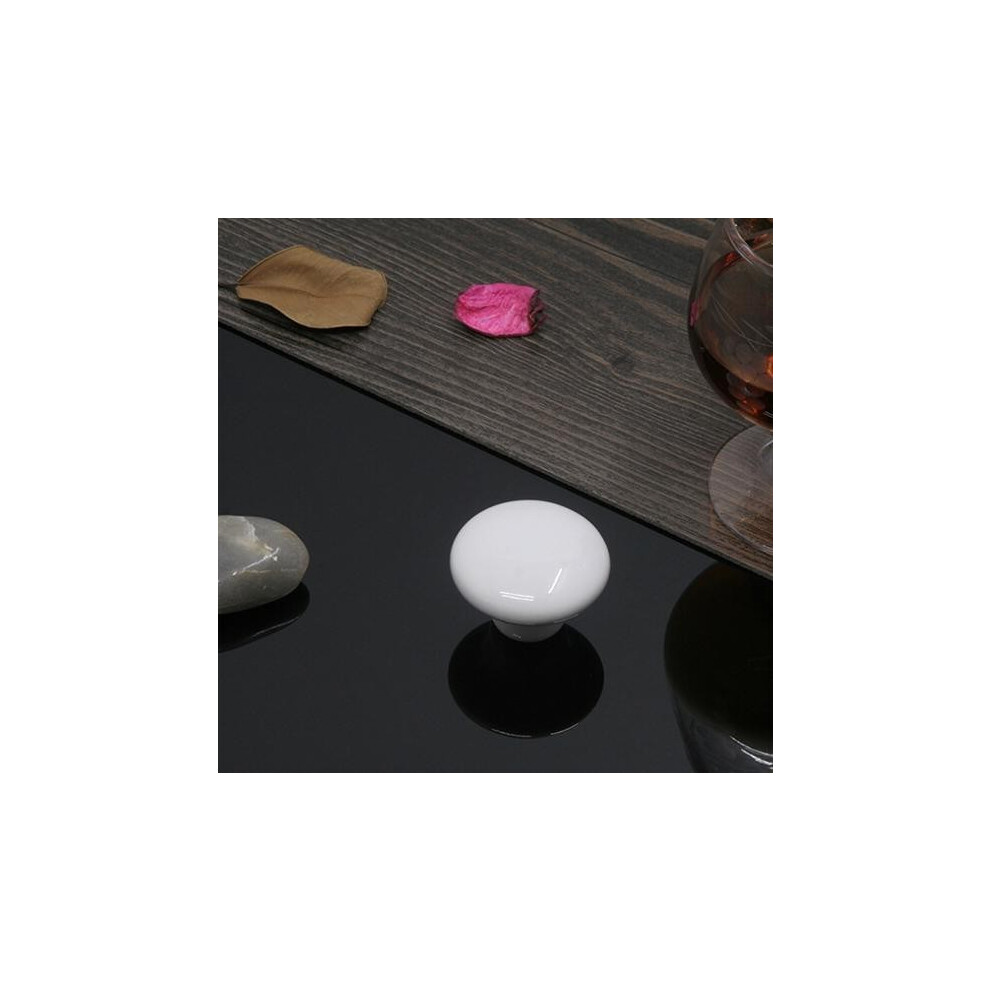 (White, L) Candy Color Round Furniture Knobs Ceramic Drawer Knob Cabinet Pulls Cabinet Pull Cupboard Closet 697020981718