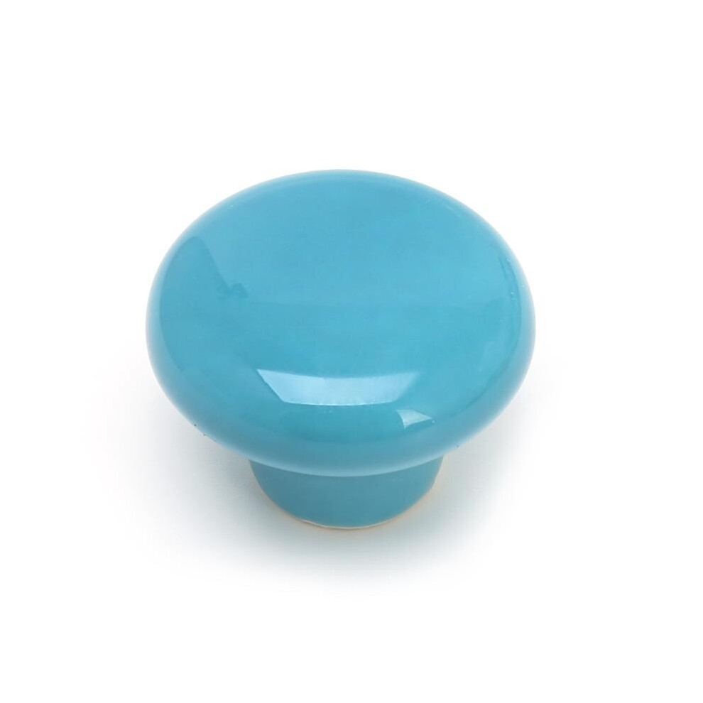(Blue, S) Color Round Candy Furniture Knobs Ceramic Drawer Knob Cabinet Pulls Cabinet Cupboard Pull Closet 696868685291