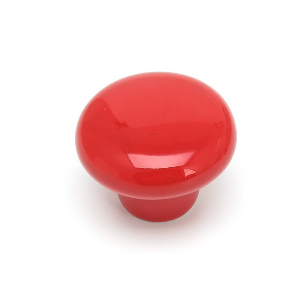 (Red, S) Round Candy Color Furniture Knobs Ceramic Drawer Knob Cabinet Pulls Cabinet Cupboard Pull Closet 694020231157