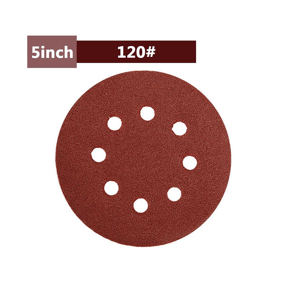 (120Grit) 8Hole 10Pcsset 5Inch Sanding Discs 402000 Grit Hook Tools Loop Polishing 698044688416