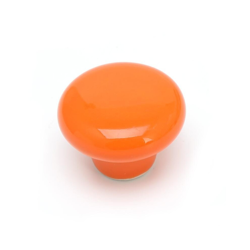 (Orange, S) Color Round Candy Furniture Knobs Ceramic Drawer Knob Cabinet Pulls Cabinet Cupboard Pull Closet 695898985722