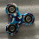 (Blue White)Hello Kitty Camouflage Pattern Fidget Spinner Metal Decompression Gift Toys 1