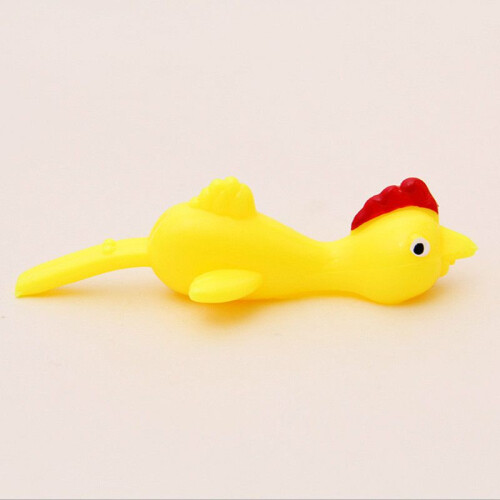 (1pcs)15pcs Catapult Turkey Funny Chick Launch Slingshot Novelty Toy Decompression