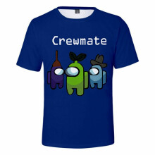 (Blue,L)Among Us Game Tshirt Imposter Crewmate Mens Ladies Adult Short Tshirt Sleeve